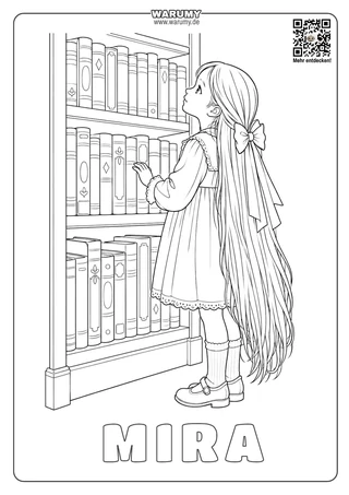 Vorschau des Ausmalbildes Mira in der Bibliothek