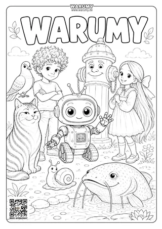 Vorschau des Ausmalbildes Warumys Welt